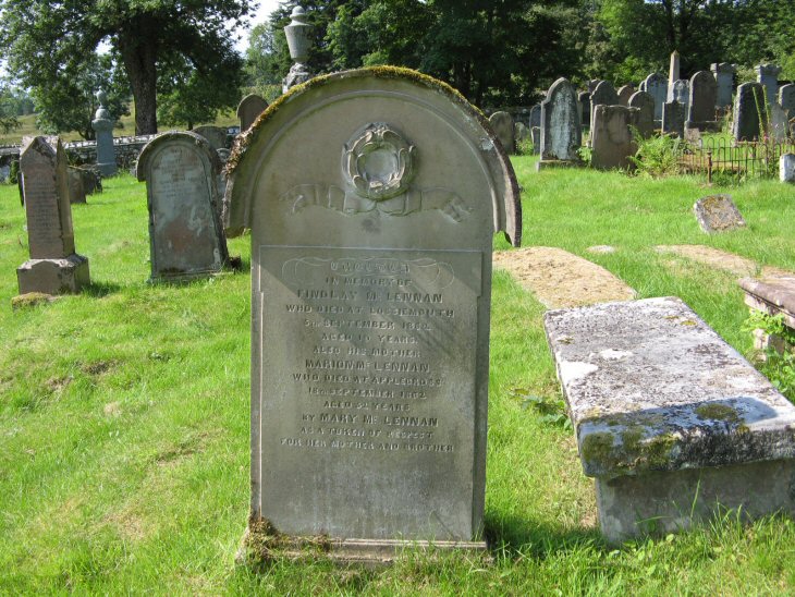 Photo of headstones/Marion  & Finlay McLennan died 1862 MI Lochcarron Old